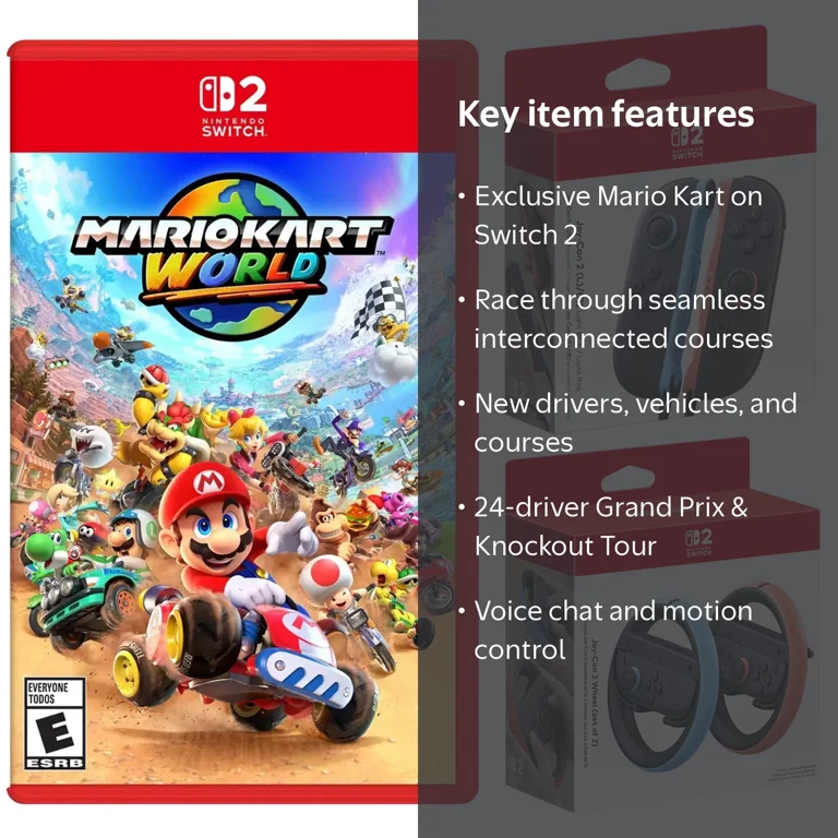 Nintendo Switch 2 Mario Kart World with Joy-Con 2 Blue/Red