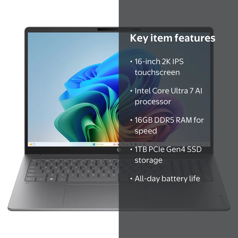 HP OmniBook 5 16 inch Laptop Next Gen AI PC FHD IPS Touch Windows