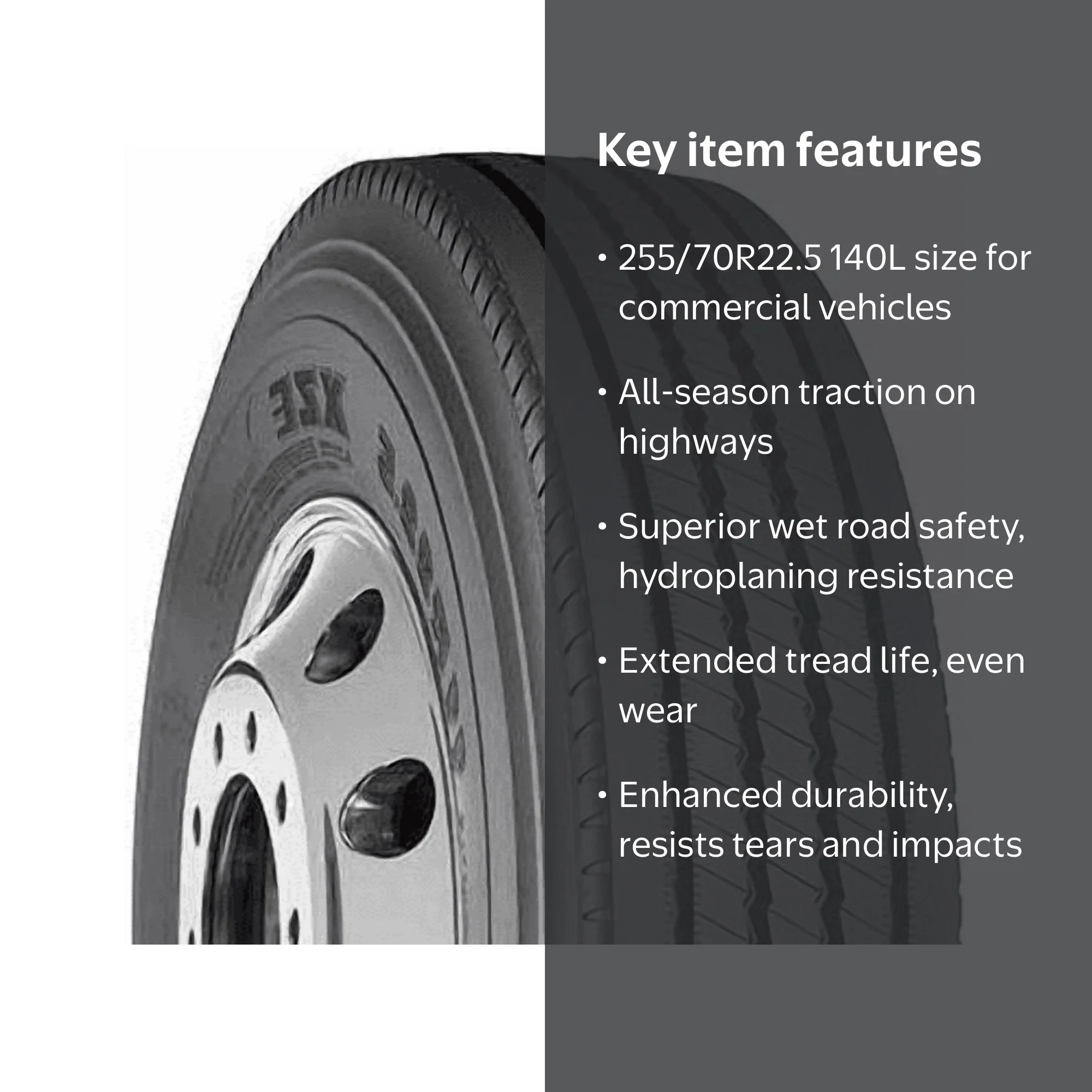 255/55R19未使用2本 Michelin XZE All-Season 255/70R22.5 140L Tire - Walmart.com