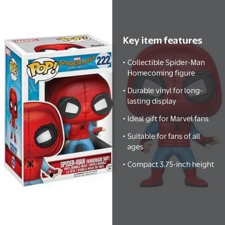 Funko POP! Spider Man Bobblehead, Collectible Vinyl, Black 3.75