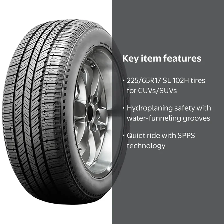 Summit Appliance, SUV All Season Tire, 225/65R17 102H, Quiet