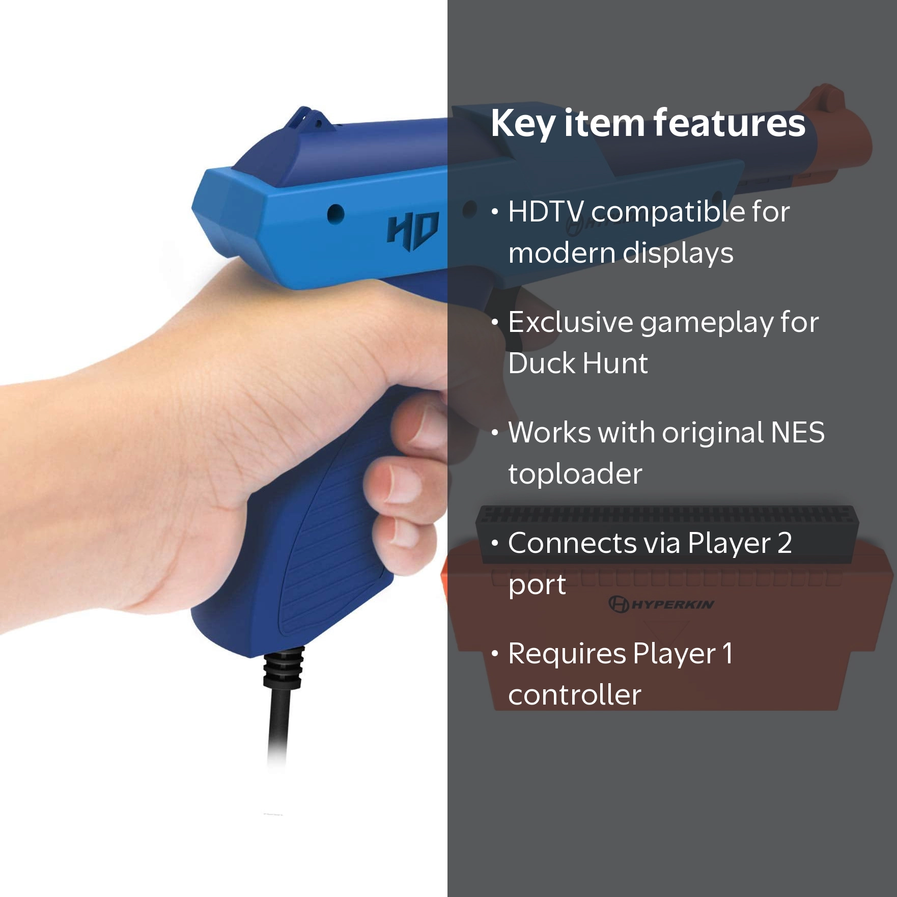 Hyperkin Hyper Blaster HD Light Gun for NES Duck Hunt - Original