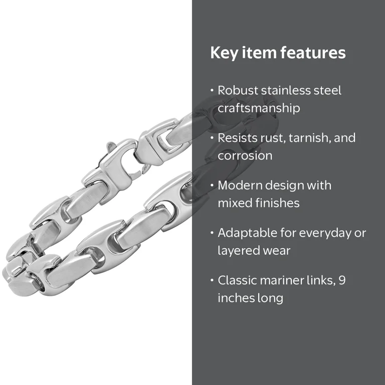 Free Shipping! Brilliance Fine Jewelry Stainless Steel Mariner
