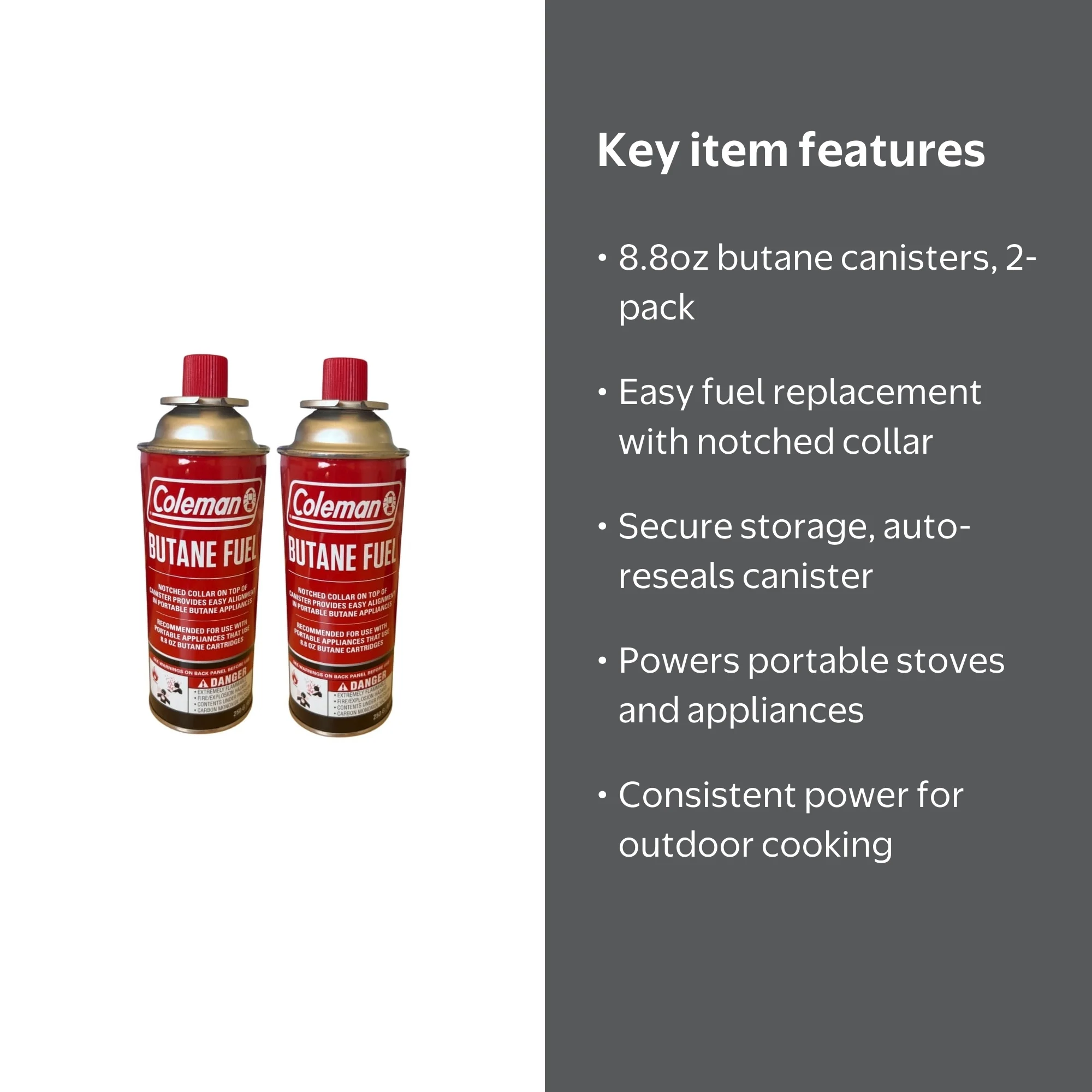 Coleman Butane Canister for Portable Stoves, 8.8oz, 2 Pack