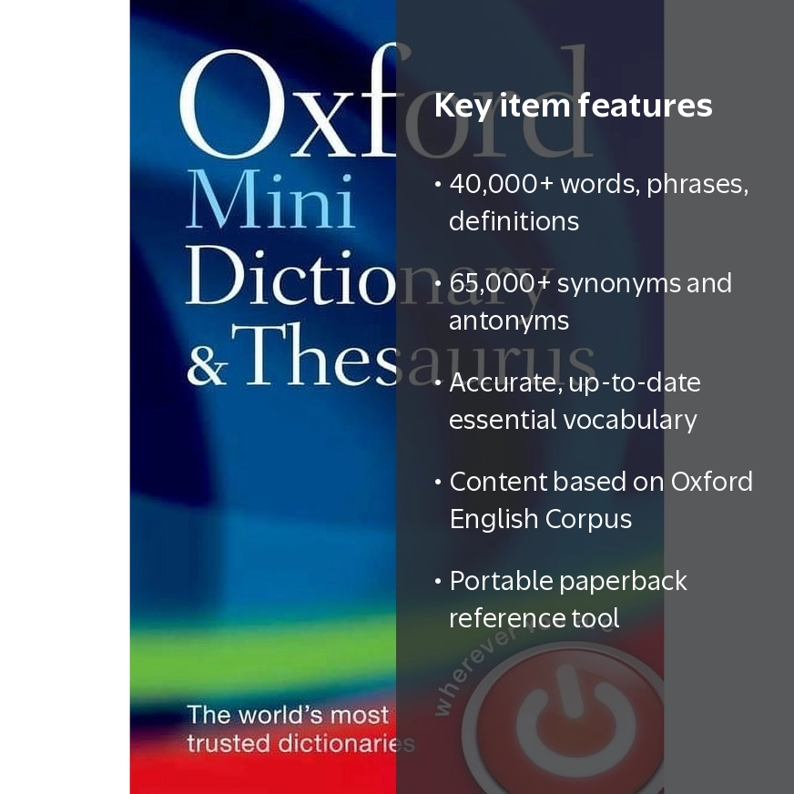Oxford Mini Dictionary and Thesaurus, 9780199692637, Paperback