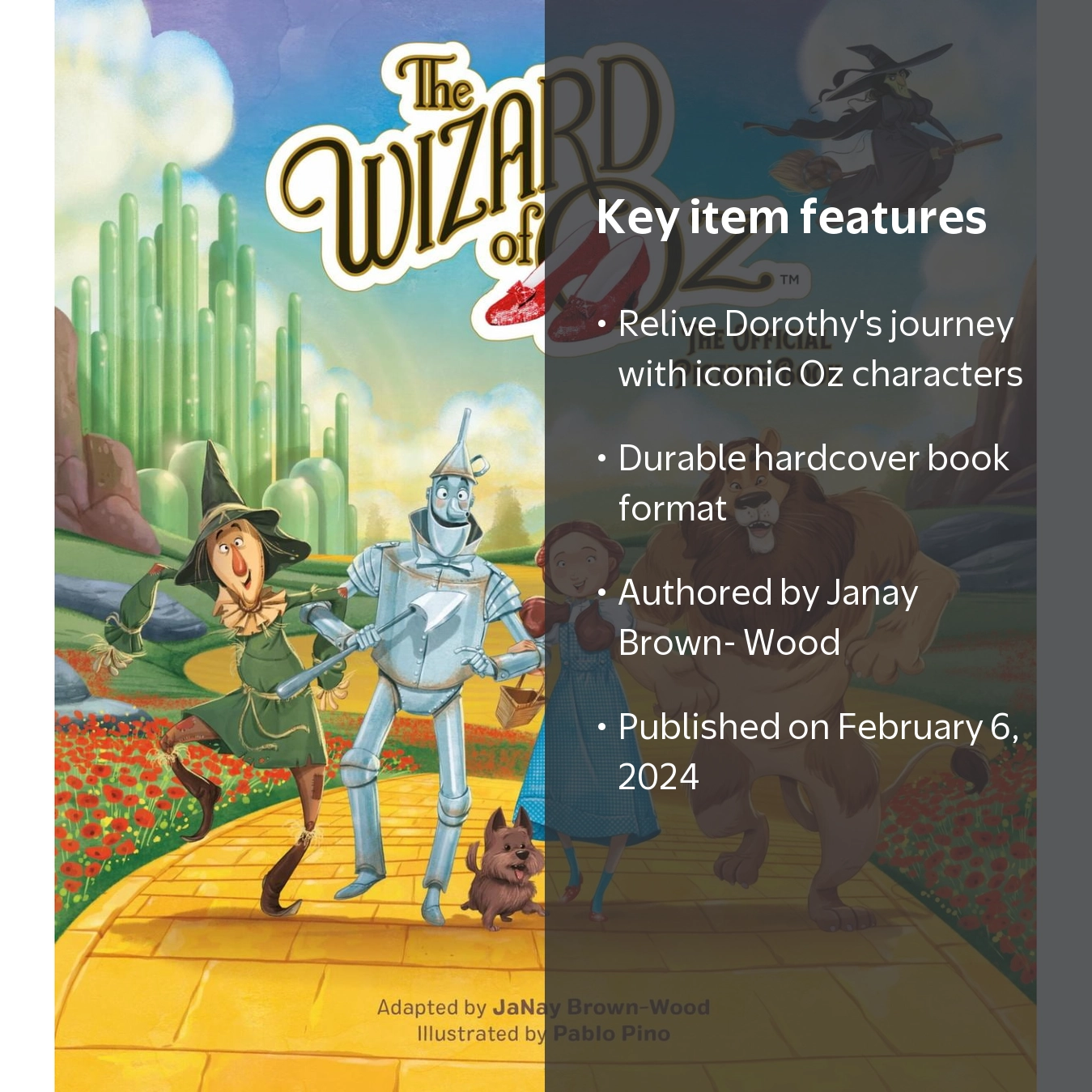 The Wizard of Oz: The Official Picture Book Hardcover, Brown-Wood