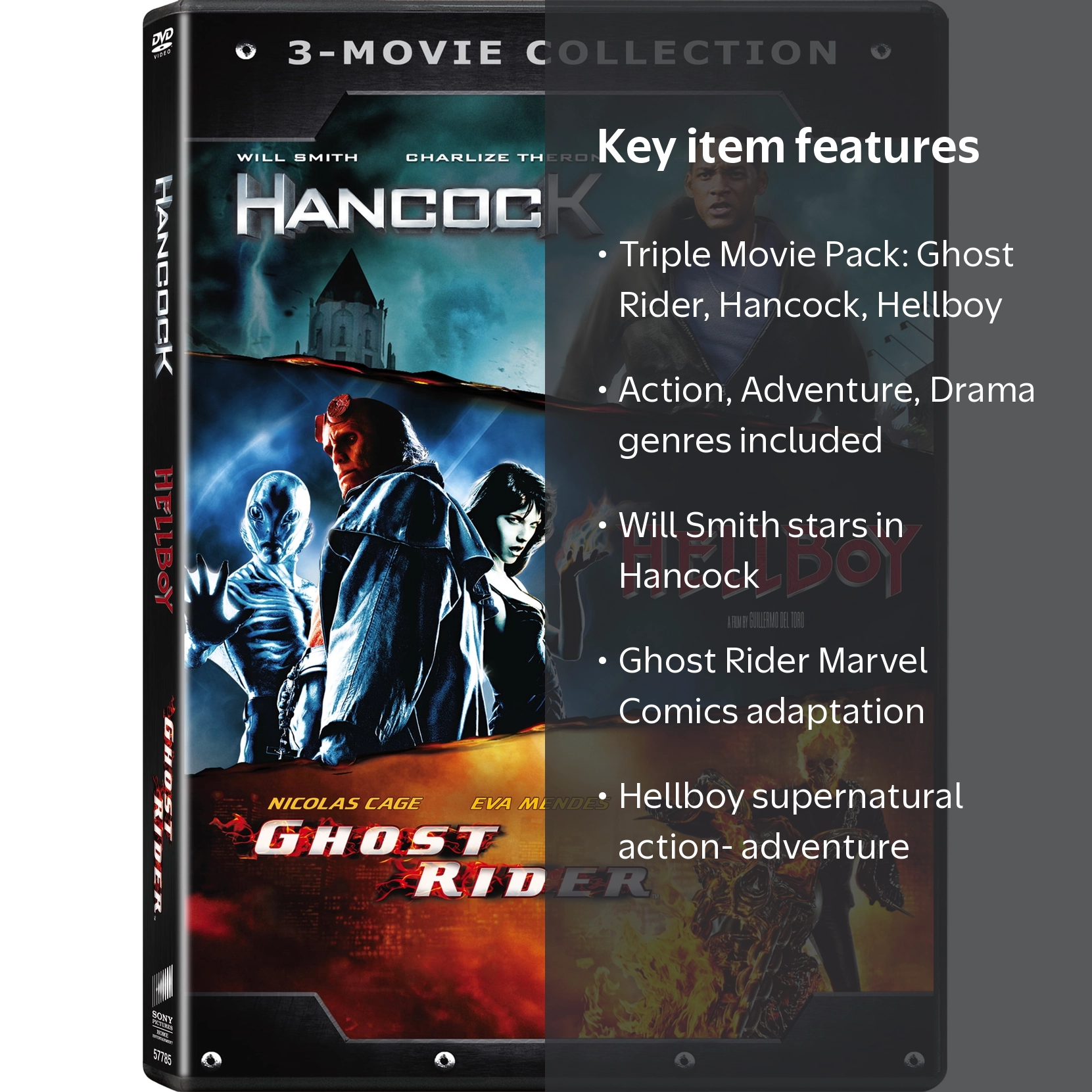 Ghost Rider / Hancock / Hellboy (DVD Sony Pictures) - Walmart.com