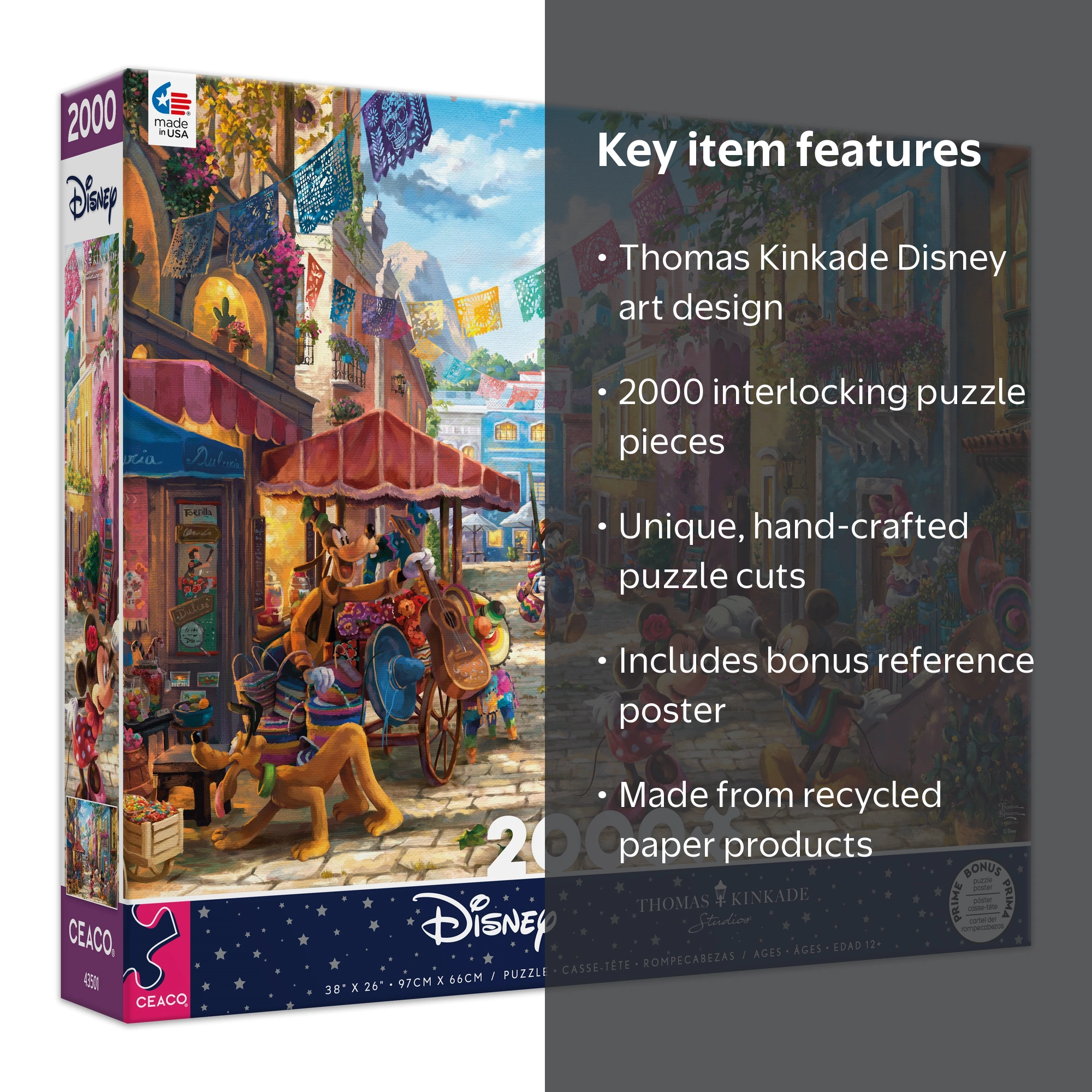 Ceaco - Thomas Kinkade - Disney - Mickey and Minnie in Mexico
