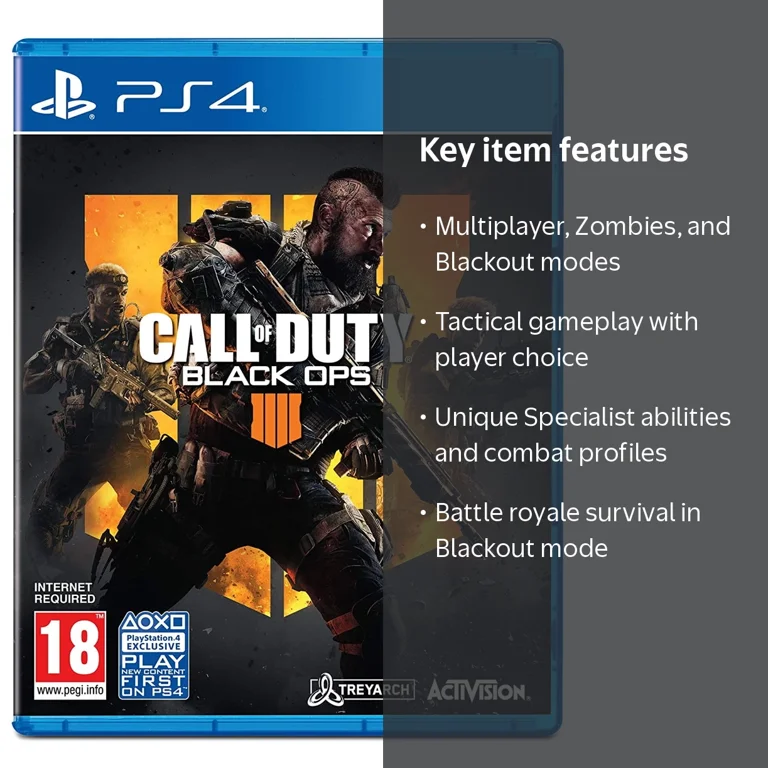 Activision, Call of Duty: Black Ops 4 PS4 Game, Region Free PAL