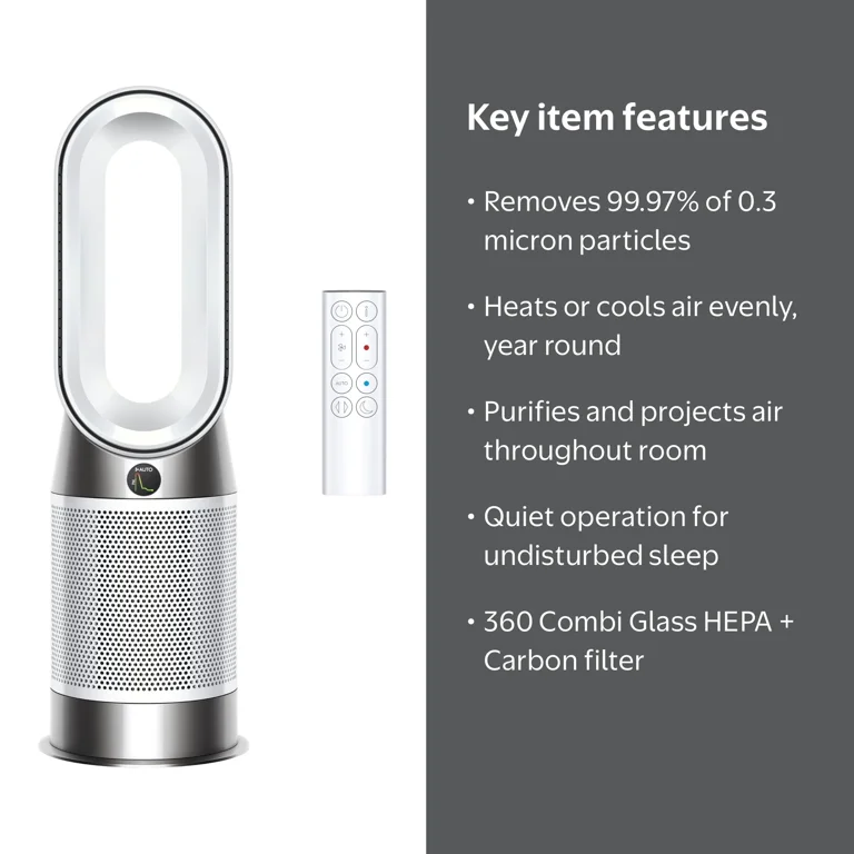Dyson, Purifier Hot+Cool™ Gen1 HP10, White/White, Heats and Cools