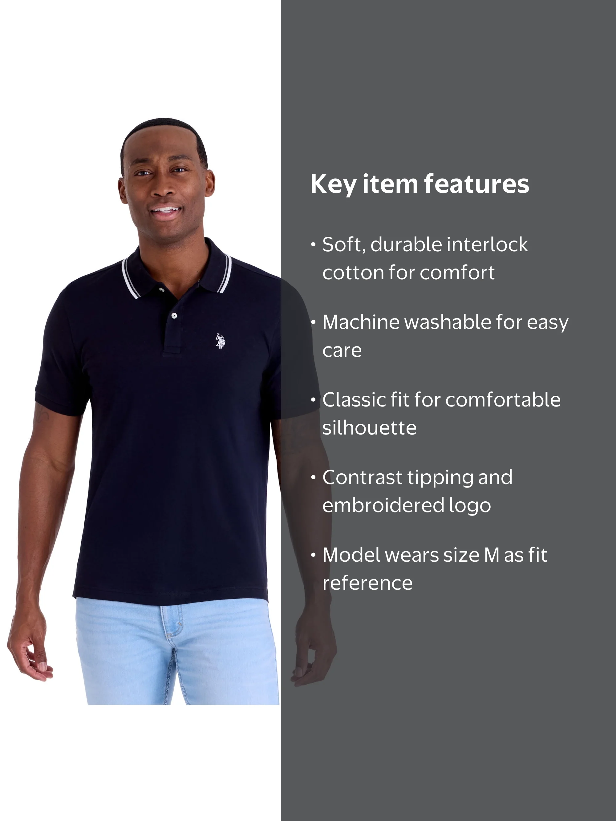 116520さん専用。SIGNATURE SS REGULAR POLO U.S. Polo Assn. Men's Classic Tipped Interlock Polo Shirt