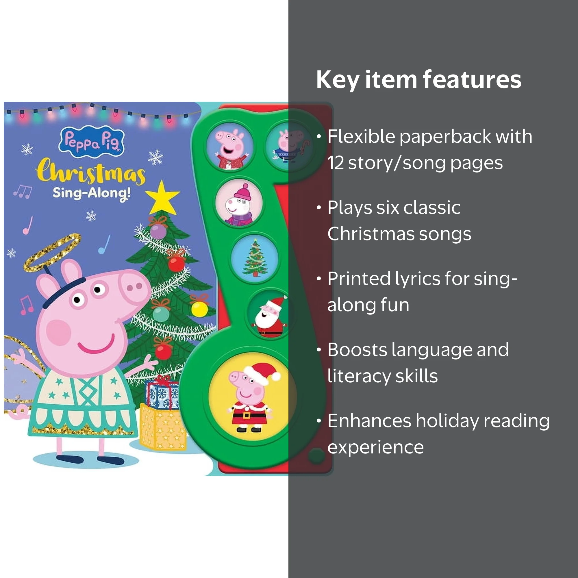 Peppa Pig: Christmas Sing-Along! Sound Book, (Paperback) - Walmart.com