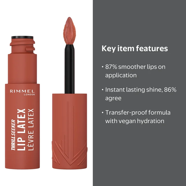Rimmel Thrill Seeker Lip Latex, 250 Honey-Bun, 0.2 fl oz - Walmart.com