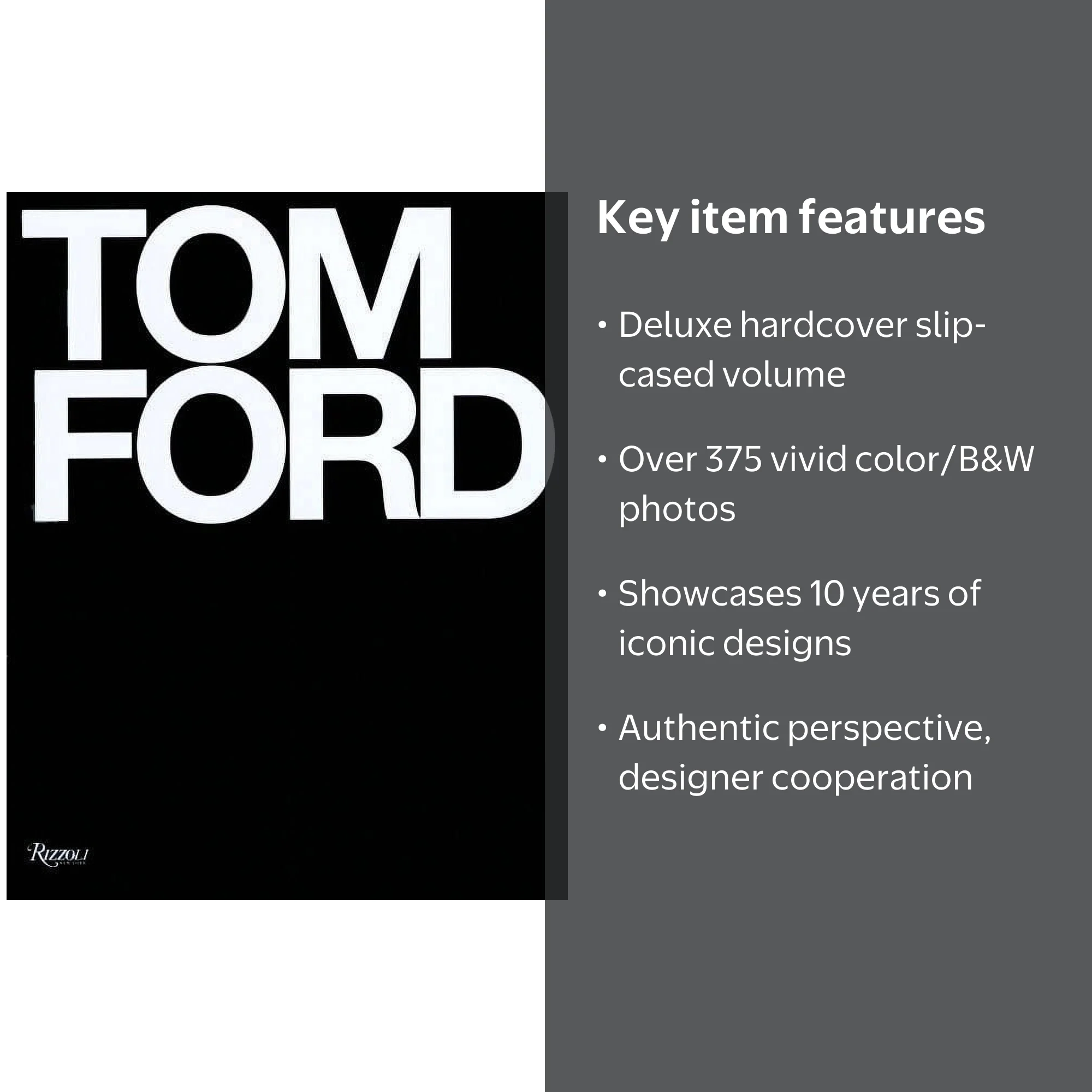 Tom Ford Hardcover Book 9780847826698 Fashion Photography & Design