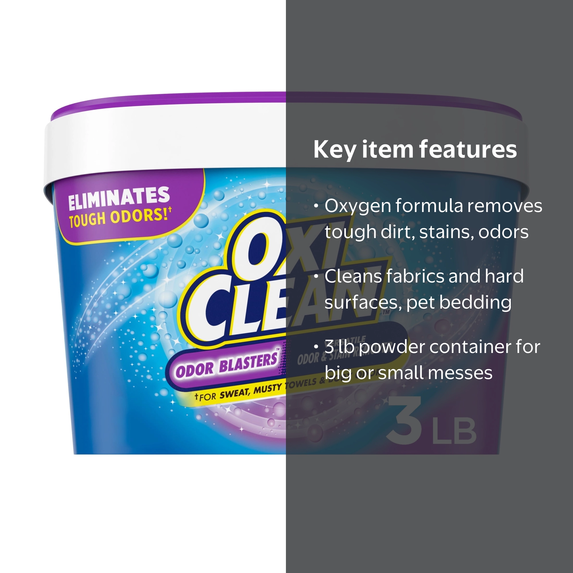 OxiClean Odor Blasters Home and Laundry Stain Remover Powder, 3 lb
