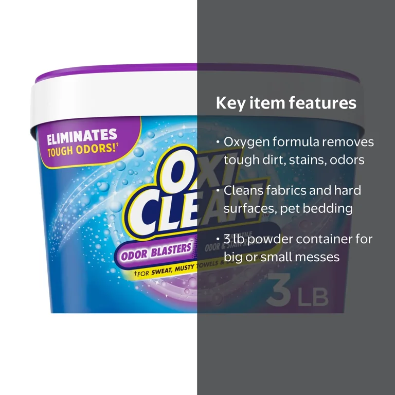 OxiClean Odor Blasters Home and Laundry Stain Remover Powder, 3 lb