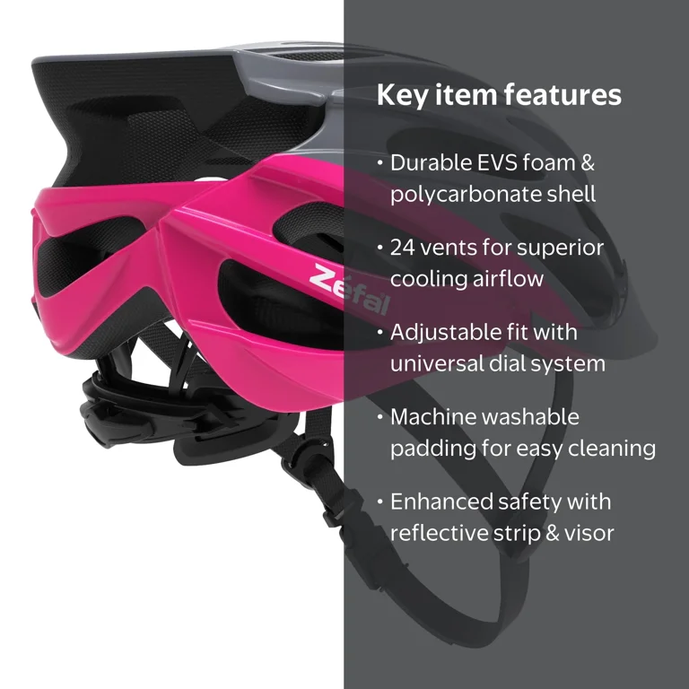 best women bike helmet Amazon.com : Zefal Women's Pro Gray Pink (Universal Dial, 24 Large Vents, Ages 14+) : Sports & Outdoors Mtb Best Womens Helmet Road