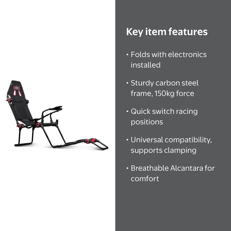 Next Level Racing F-GT Lite Simulator Cockpit, NLR-S015, Foldable