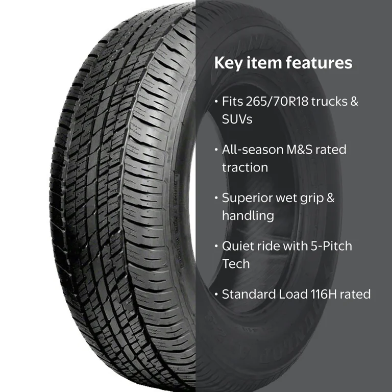 Dunlop, Grandtrek AT23 All Season Passenger Tire, 265/70R18, Black