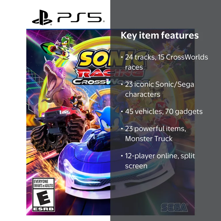 SEGA, Sonic Racing: CrossWorlds, PlayStation 5, Race Across 24