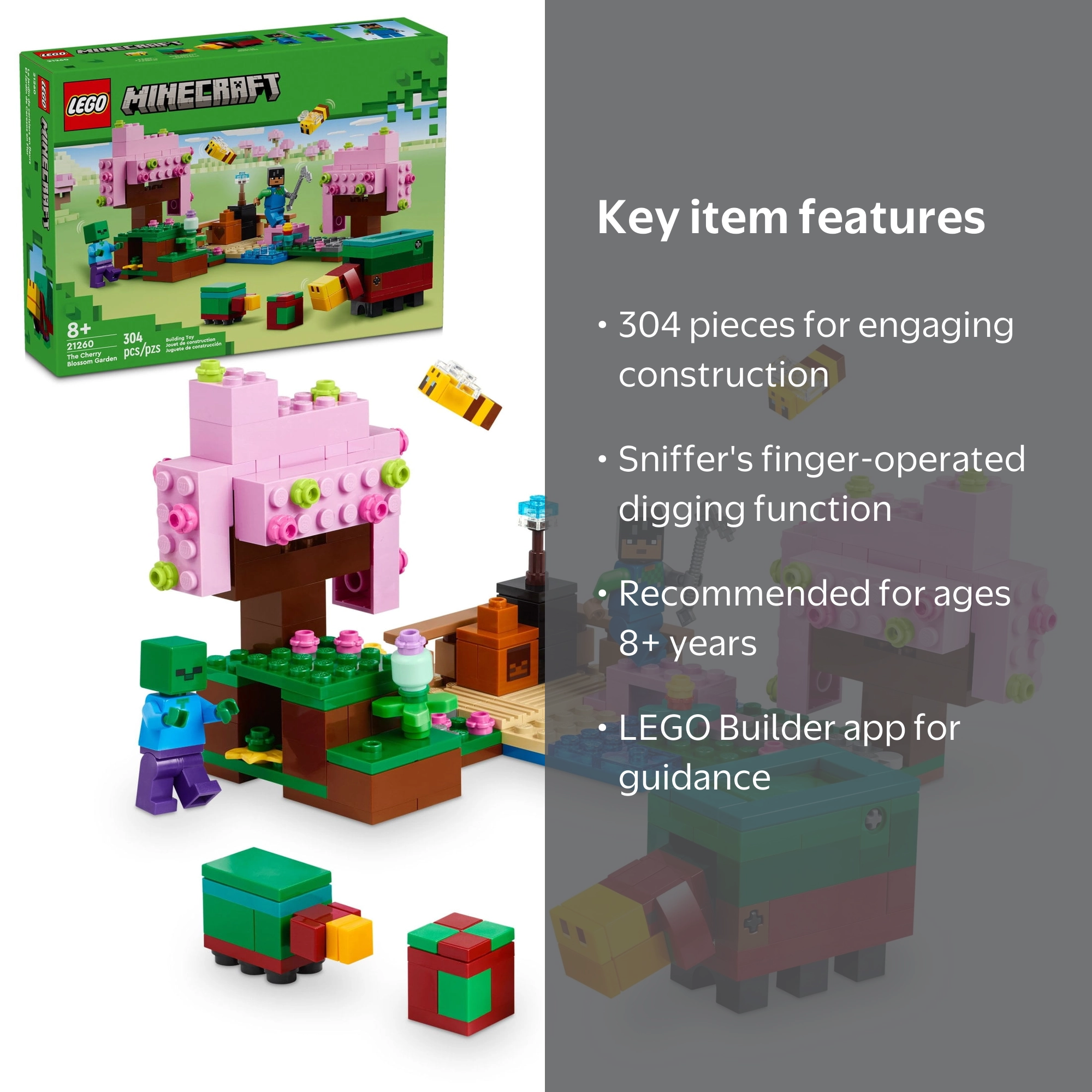 Free Shipping! LEGO Cherry Blossom Garden 21260 Minecraft Toy Set