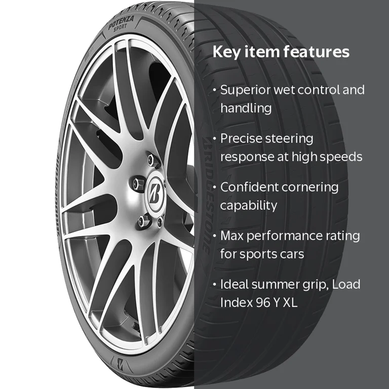 Free Shipping! Bridgestone Potenza Sport 255/35-19 Summer High