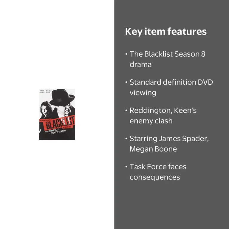 The Blacklist: Complete Eighth Season DVD Box Set - Sony Pictures