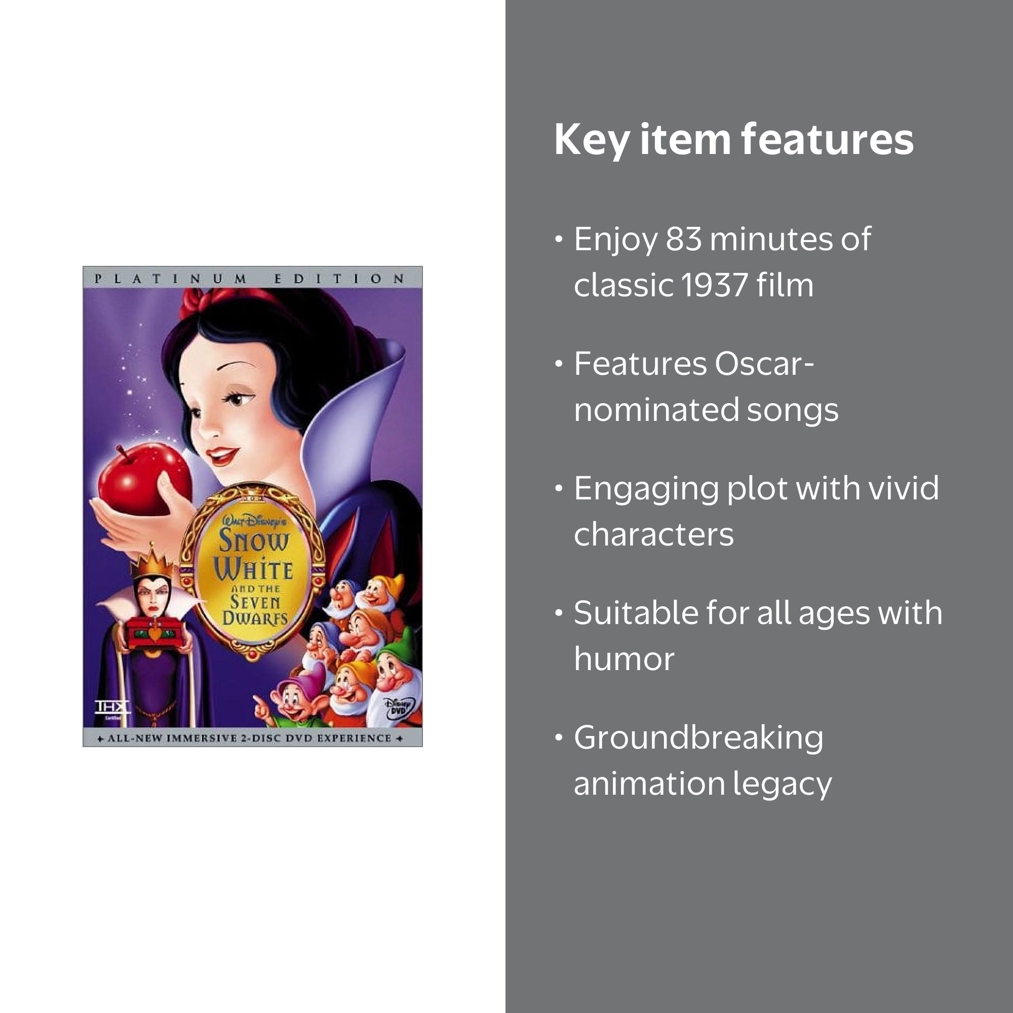 Disney's Snow White & Seven Dwarfs Movie DVD - Walmart.com