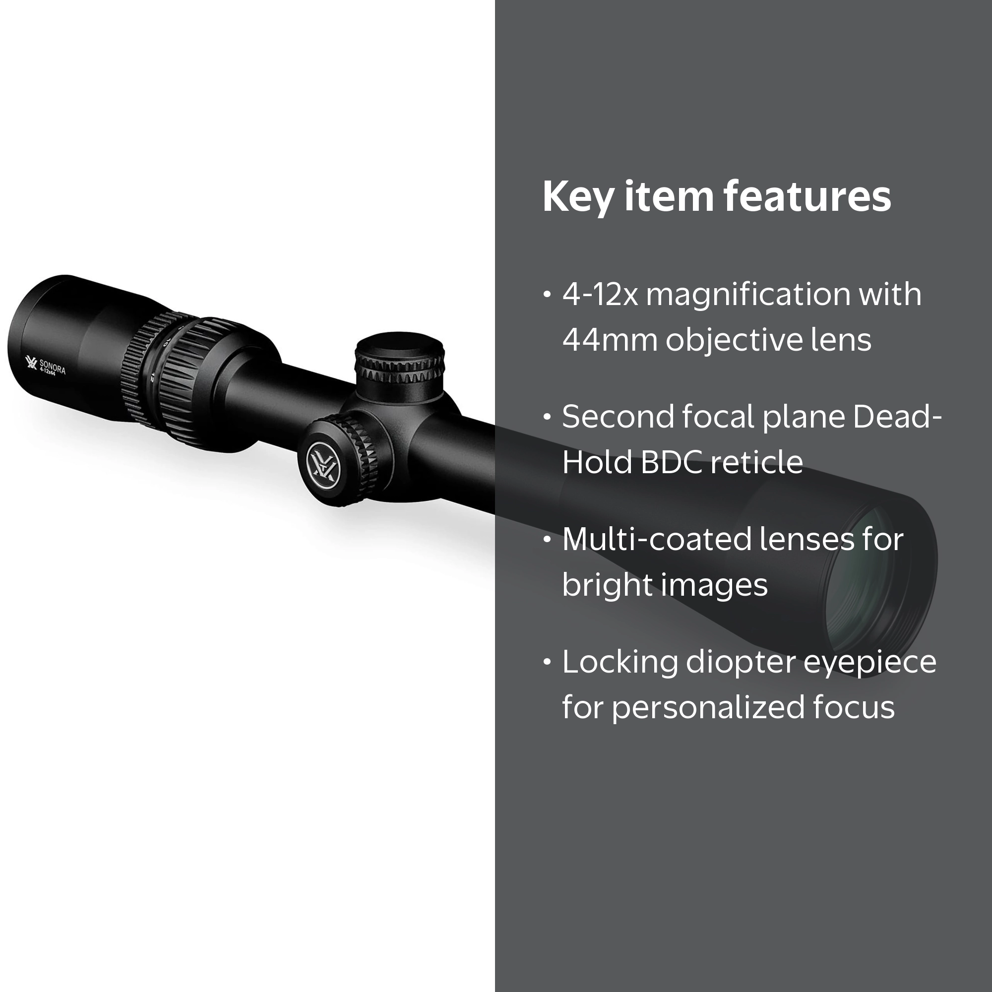 Vortex Sonora 4-12x44 Second Focal Plane Riflescope - Dead-Hold