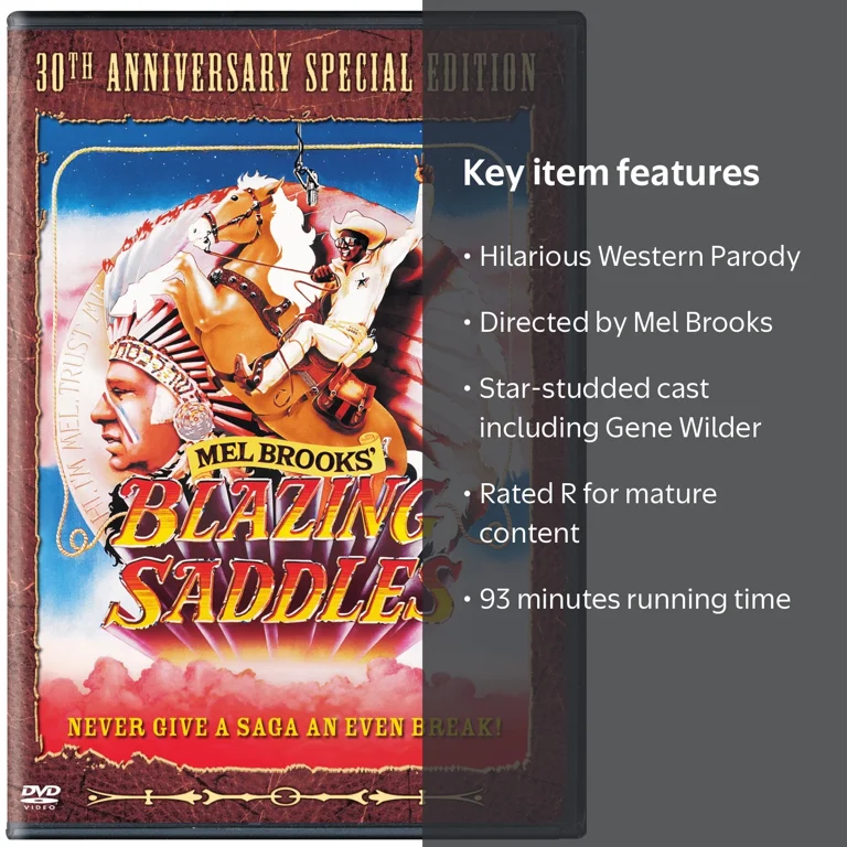 SDS, Blazing Saddles DVD, 1974, Comedy Western, Color - Walmart.com