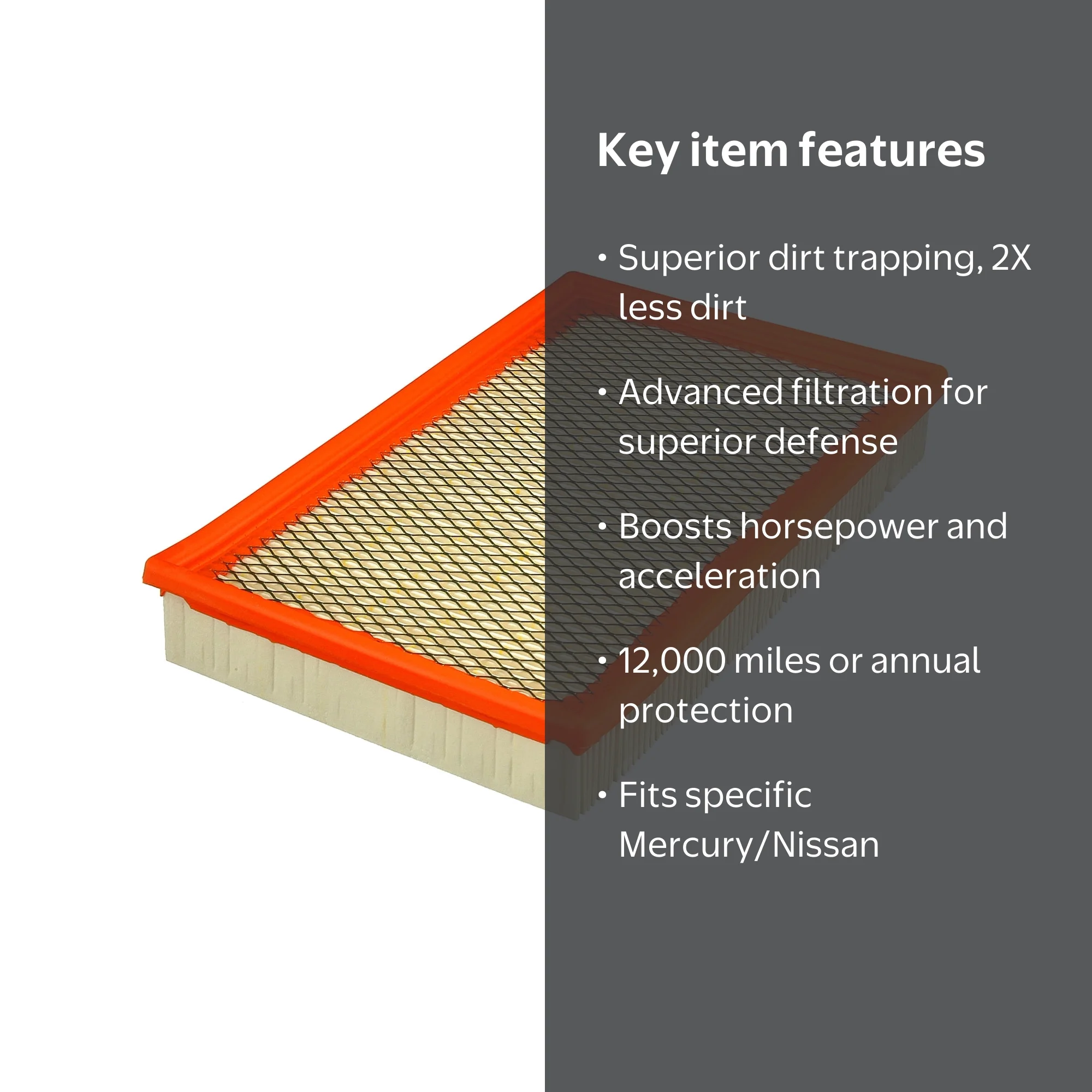 FRAM Extra Guard Air Filter, CA7628 for Select Mercury and Nissan