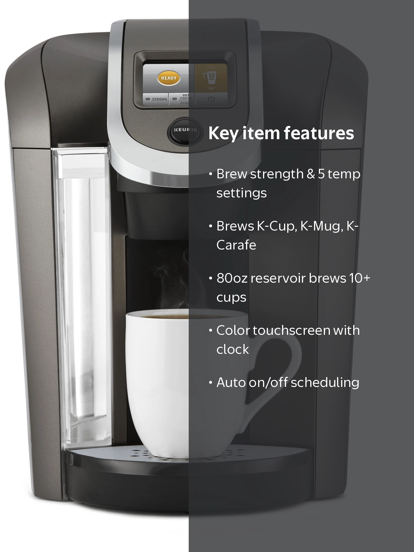 Keurig K525 Single Serve Coffee Brewer, Slate - Walmart.com