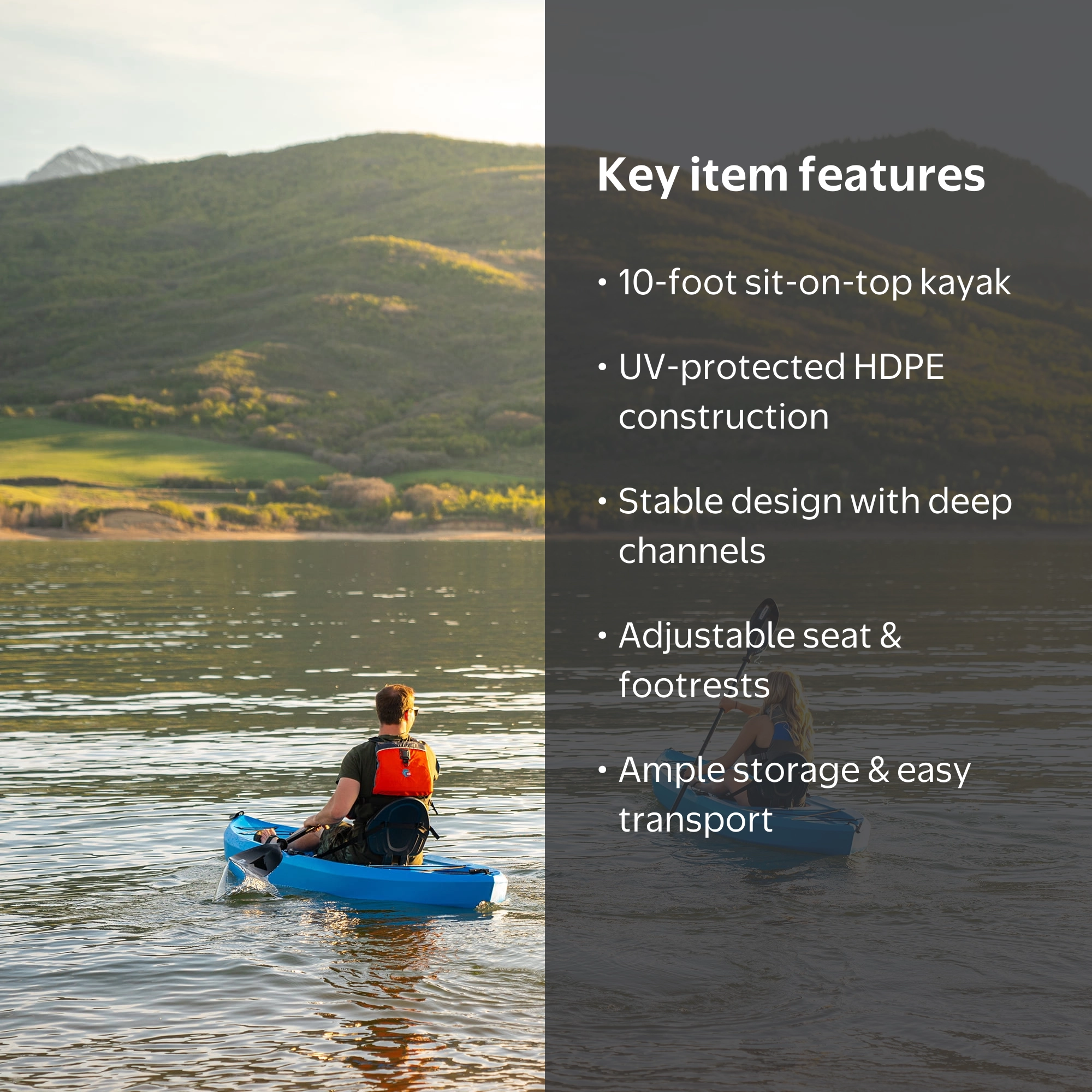 Lifetime Tamarack 10 ft Sit-On-Top Kayak with Paddle, Dragonfly