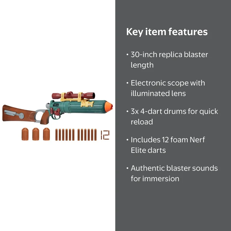 Hasbro Nerf LMTD Star Wars Boba Fett's Mandalorian EE-3 Blaster