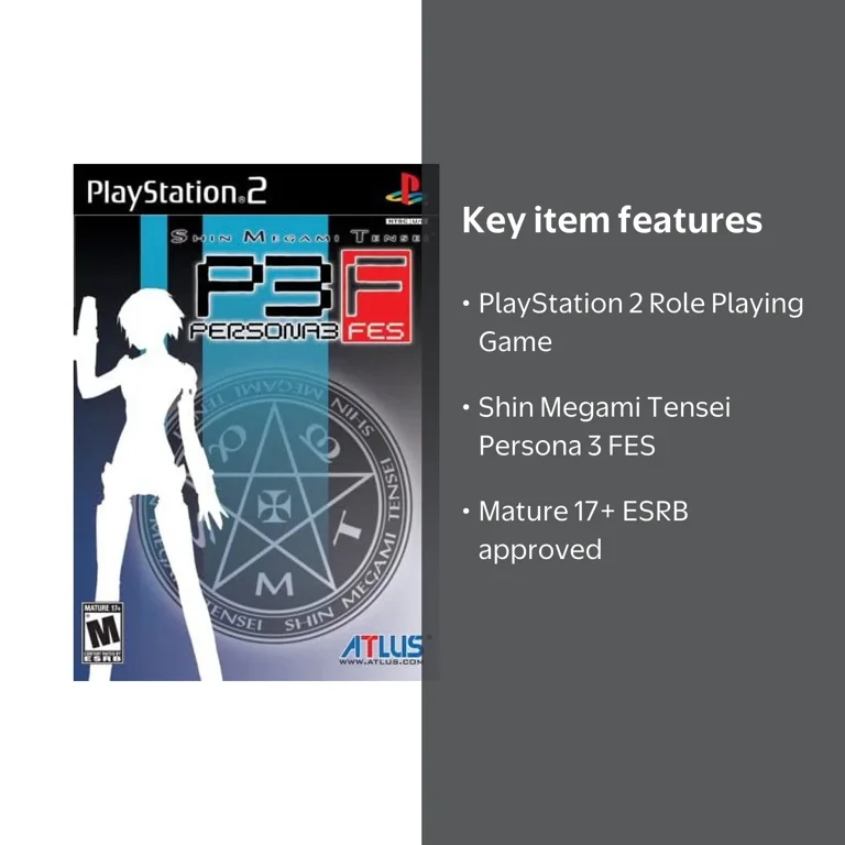 Atlus Shin Megami Tensei: Persona 3 FES - PS2 Video Game - Walmart.com