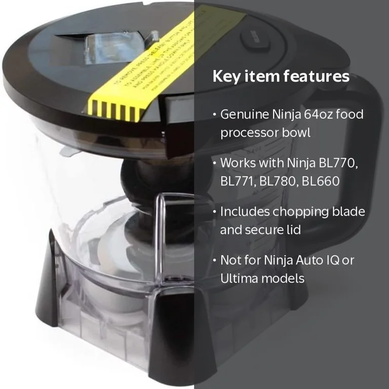 Enbizio Food Processor Bowl 64 oz for Ninja BL770+ - Walmart.com