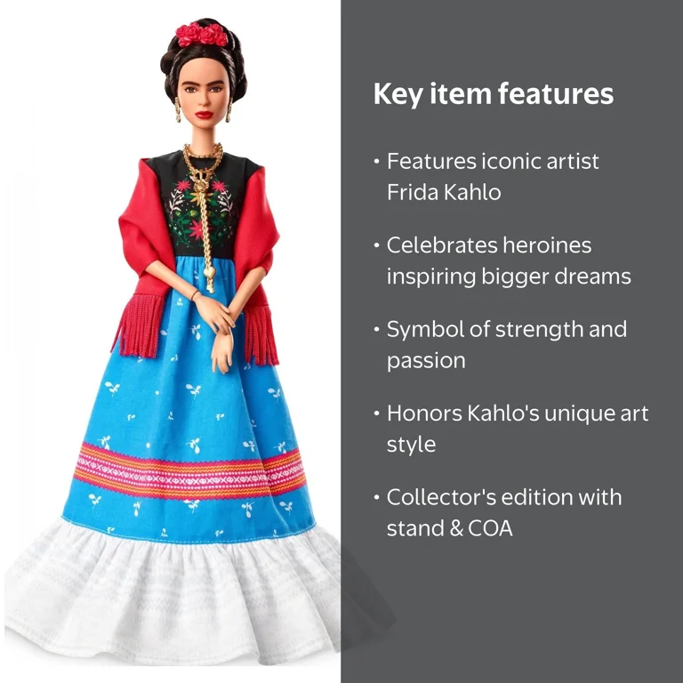 Barbie Inspiring Women Series Frida Kahlo Doll - Walmart.com
