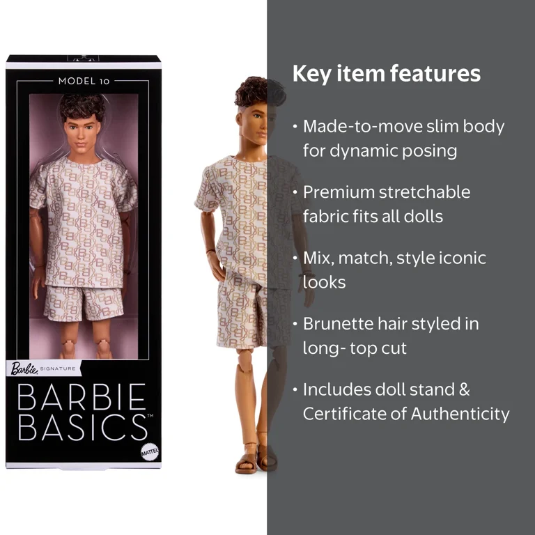 Barbie Basics Collectible Ken Doll, Model 10 with Brunette Hair in