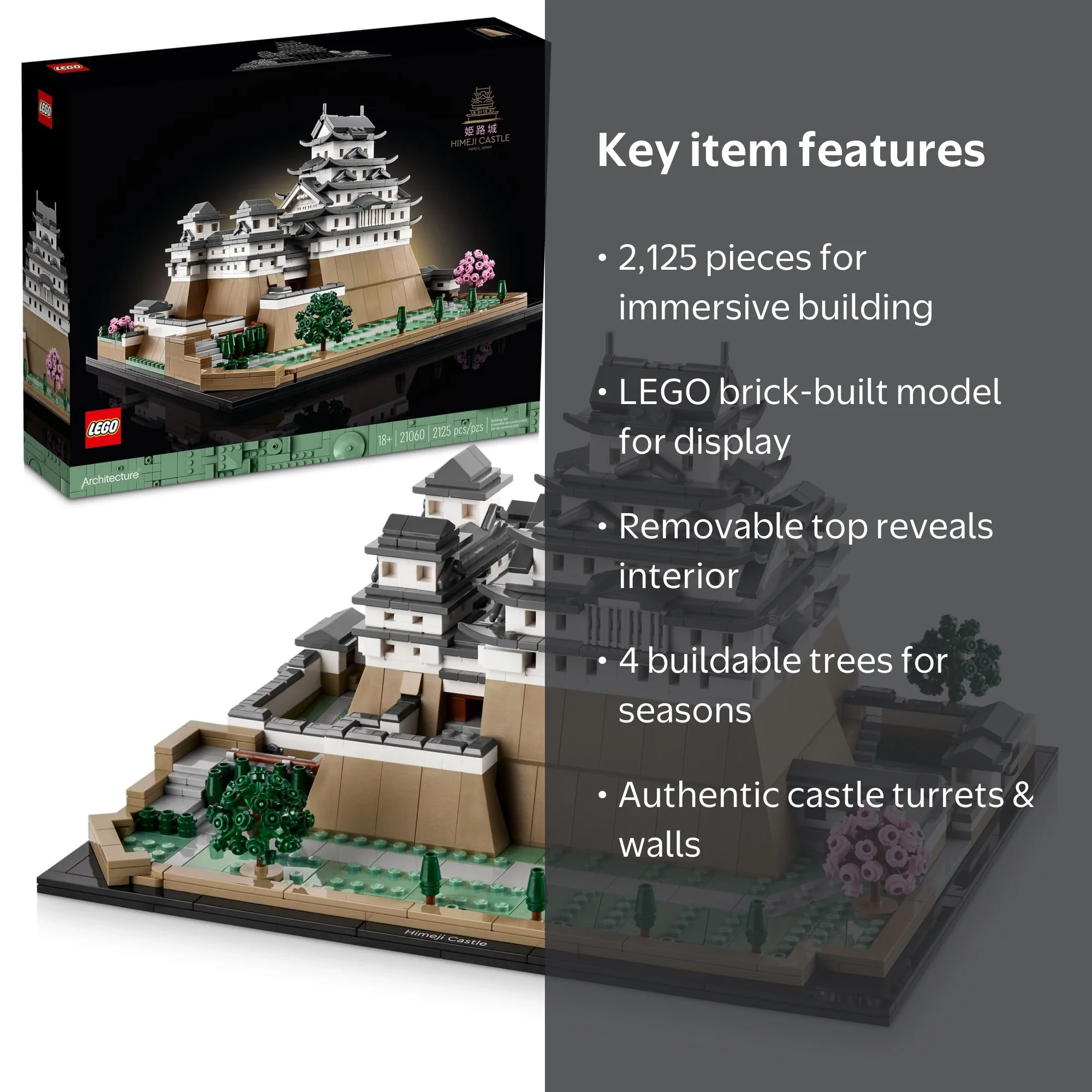 LEGO Architecture Himeji Castle 21060 Building Set, Collectible