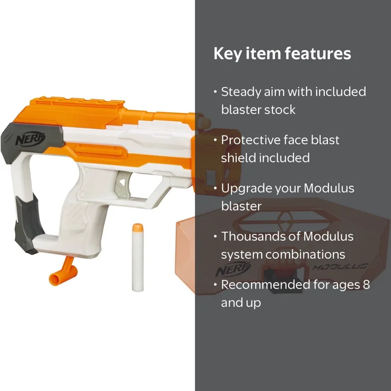Nerf Modulus Strike and Defend Upgrade Kit with Refill Darts for