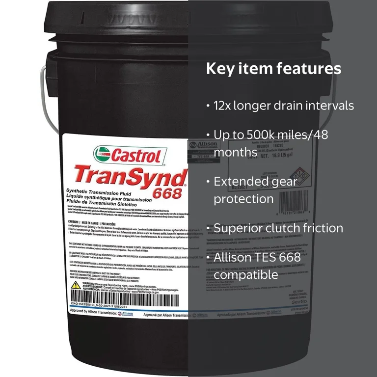 ⍨⃝ * Castrol, TranSynd 668 Synthetic Automatic Transmission Fluid, 5