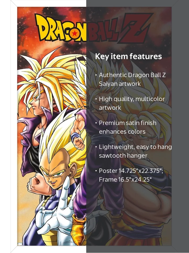 Dragon Ball Z - Saiyans Wall Poster, 14.725