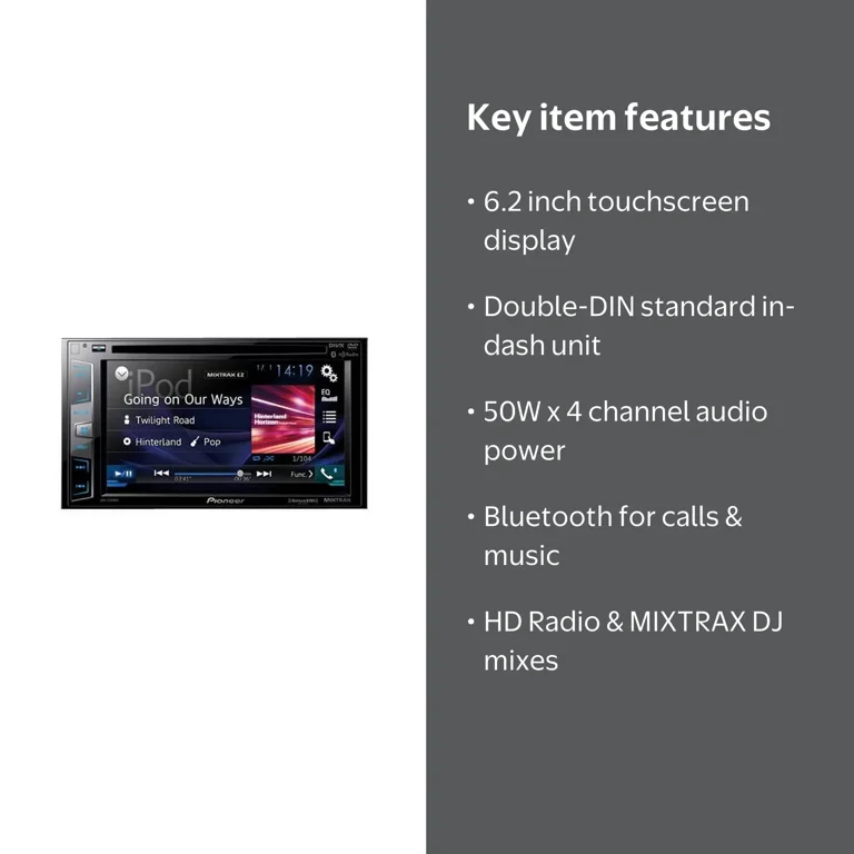Pioneer AVH-X391BHS - DVD receiver - display - 6.2