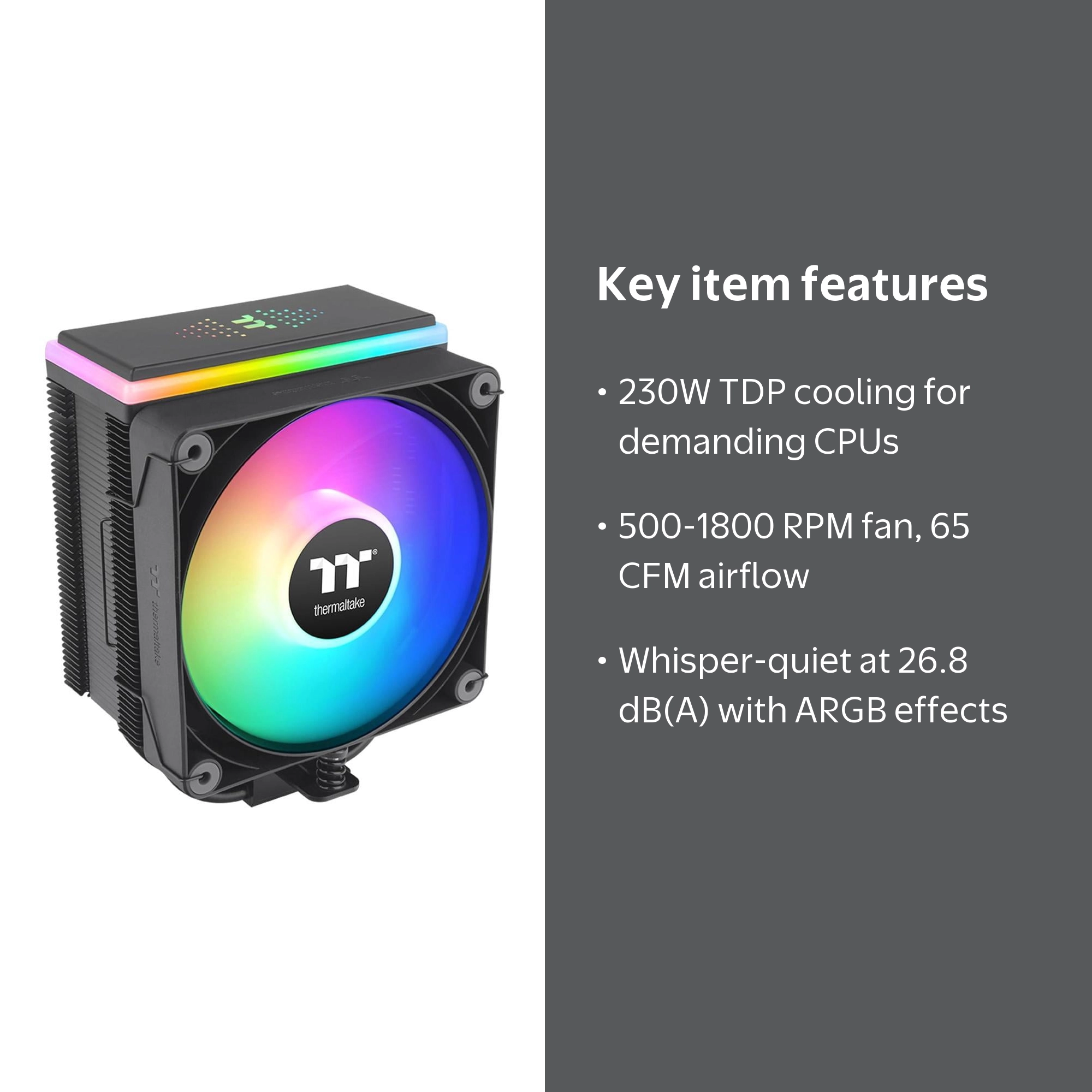 Thermaltake ASTRIA 400 ARGB Lighting CPU Cooler (cl-p120-ca12sw-a