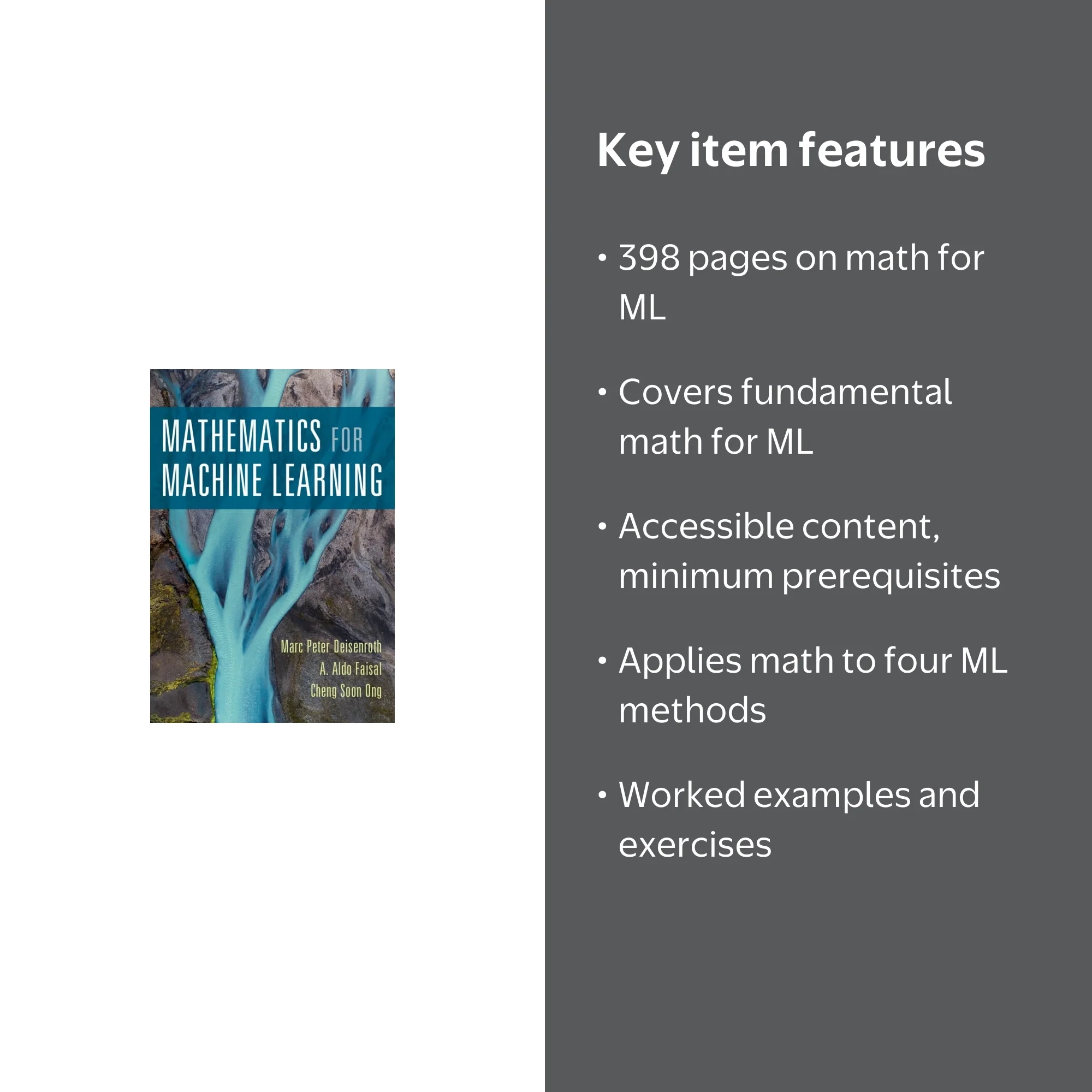 Free Shipping! Mathematics for Machine Learning, (Paperback