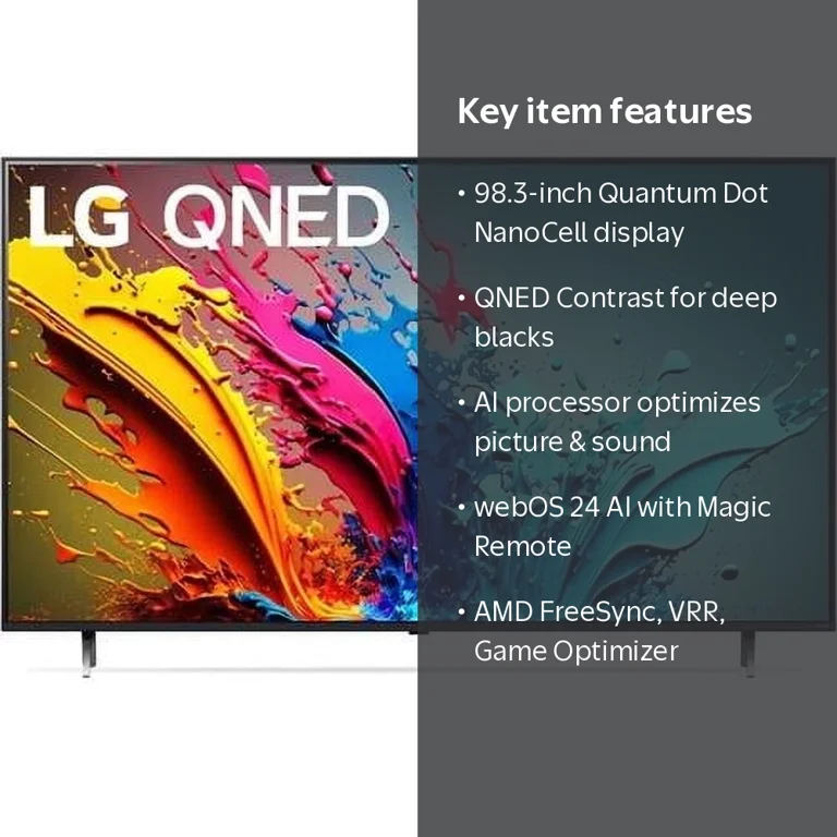 LG 98 inch QNED89T 4K HDR Smart Quantum Dot NanoCell LED TV (2024