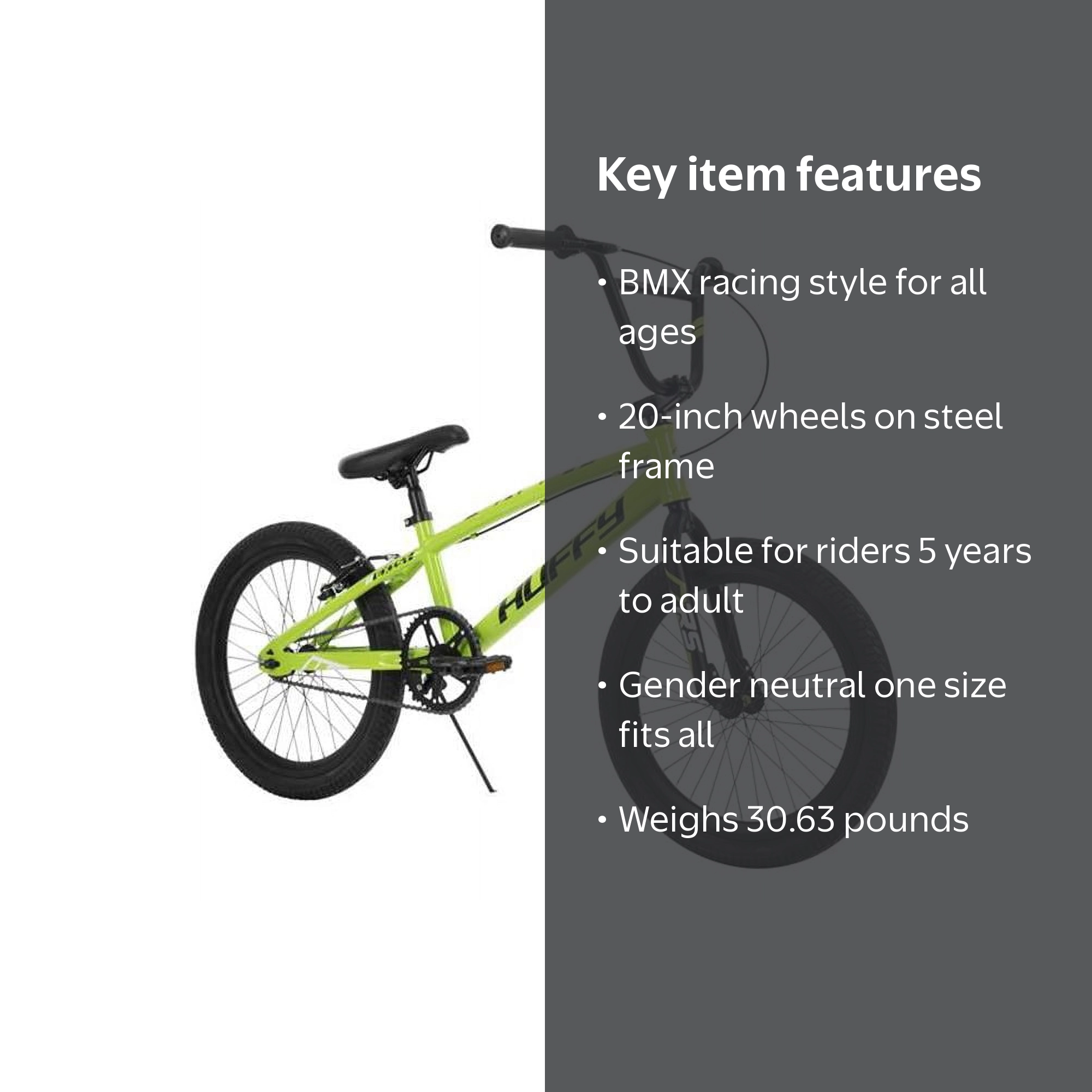 Huffy 23020 20 in. Steel Frame Exist BMX Racing Style Bike,