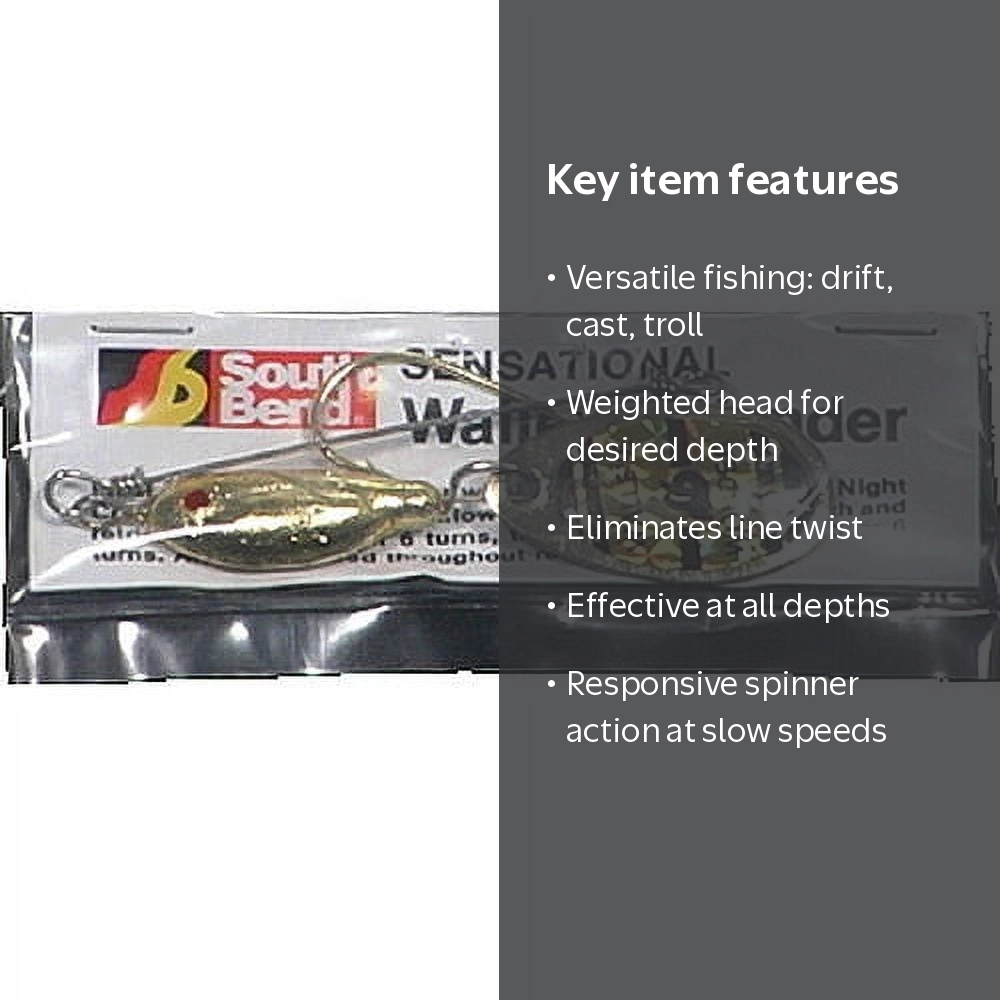 South Bend Walleye Wonder, Silver Spinnerbaits, Weighted Head