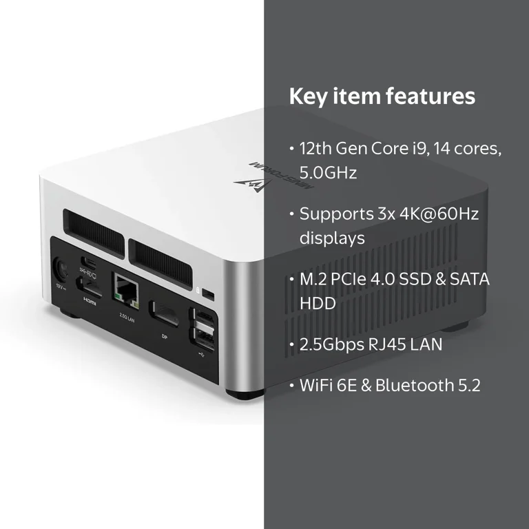 MINISFORUM UN1290 Mini PC 12th Gen Core i9-12900HK(14C/20T) Mini
