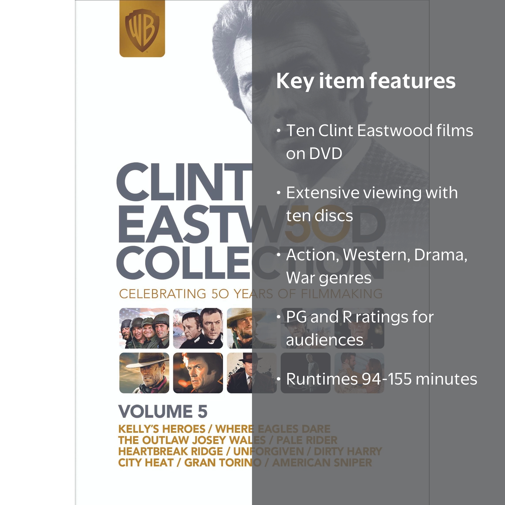 Free Shipping! SDS Clint Eastwood Collection Volume 5 DVD
